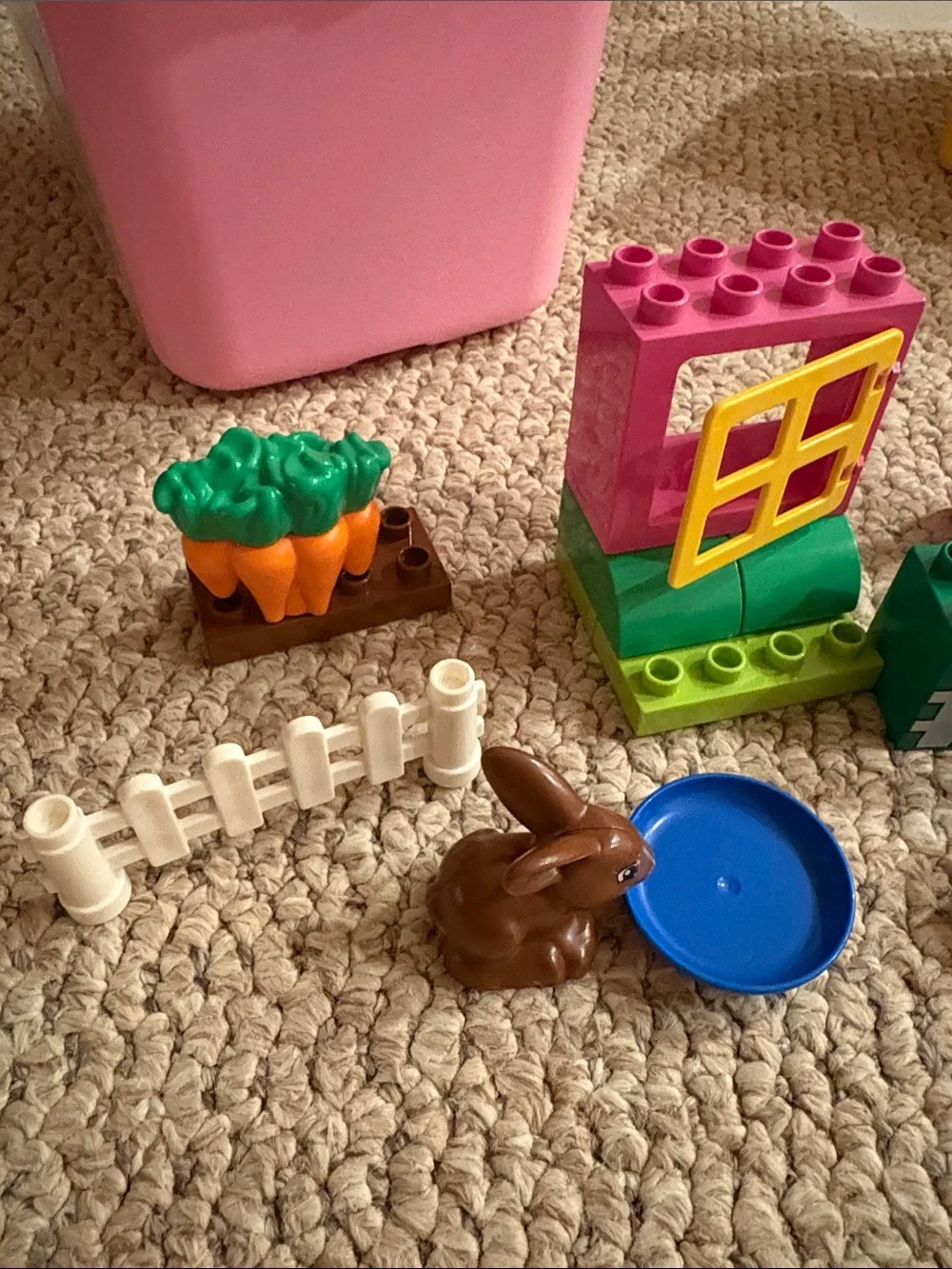 Lego duplo 24 pieces and storage tub